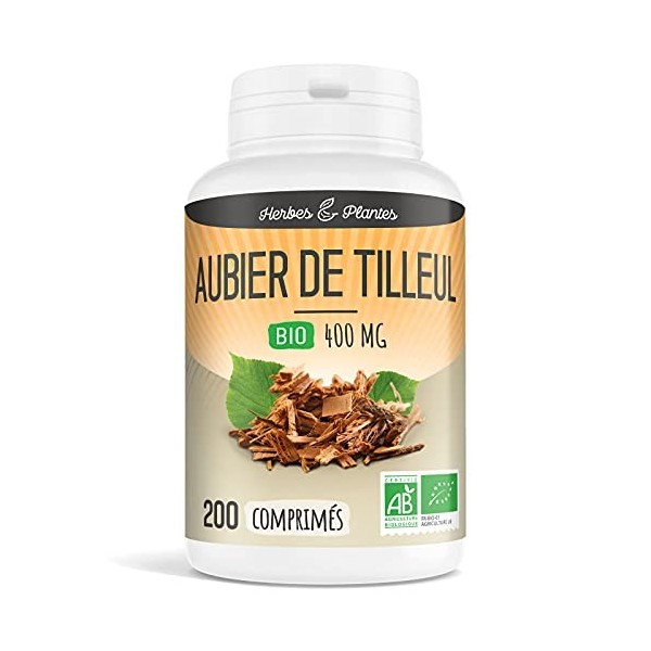 Herbes Et Plantes Aubier de Tilleul Bio 200 Comprimés 400 mg