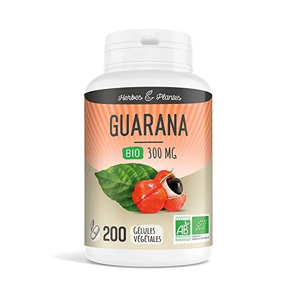 Guarana Bio 200 Gélules Végétales 300 mg - Herbes et Plantes