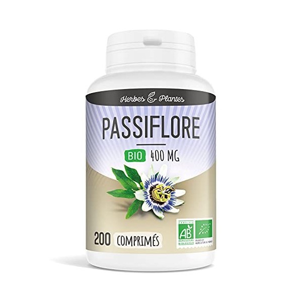 Herbes Et Plantes Passiflore Bio 200 Comprimés 400 mg