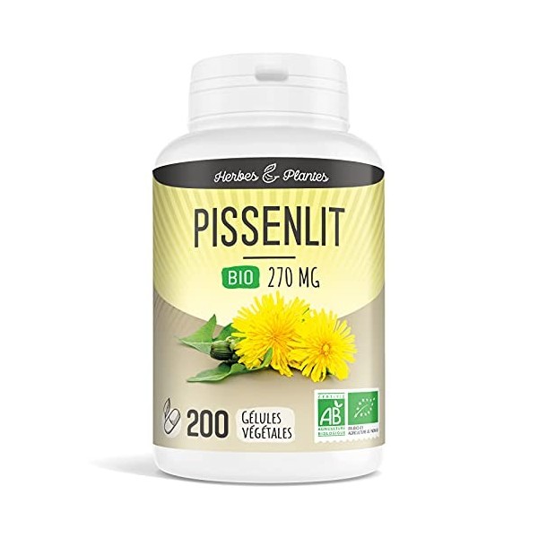 Herbes Et Plantes Pissenlit Bio 200 Gélules Végétales 270 mg