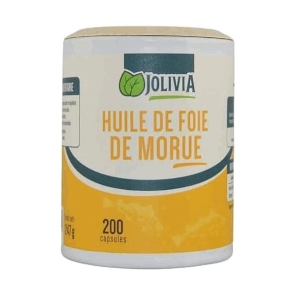 Foie de morue - 200 capsules de 500 mg | Format Capsule | Complément Alimentaire | Fabriqué en France