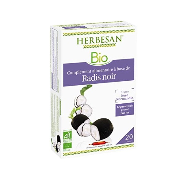 HERBESAN®-RADIS NOIR BIO - 20 ampoules de 15 ml