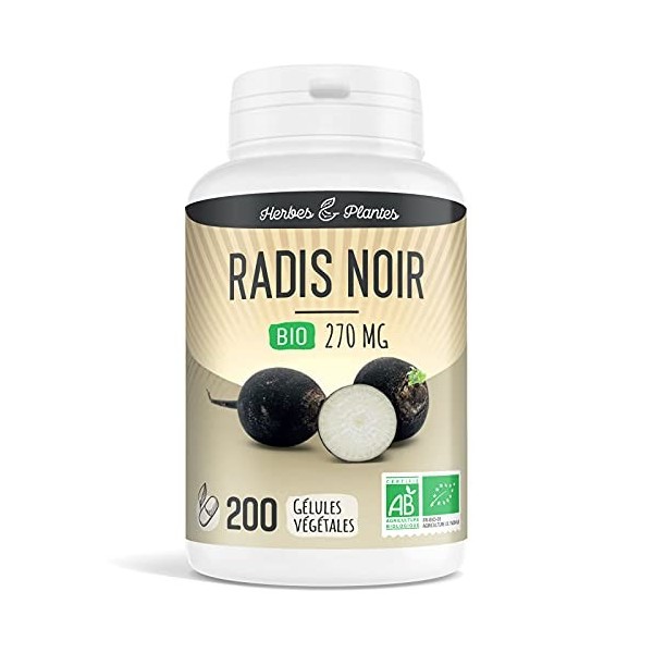 Herbes Et Plantes Radis Noir Bio 200 Gélules Végétales 270 mg