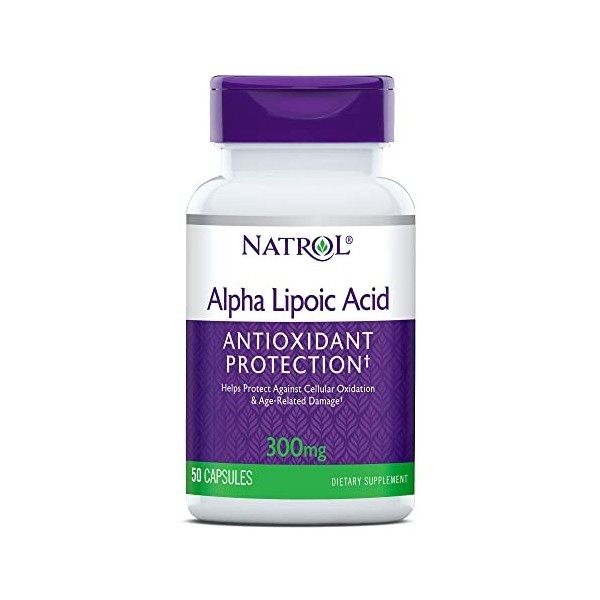 Natrol Acide lipoic dalpha Alpha Lipoic Acid 300mg x50caps - Antioxydant