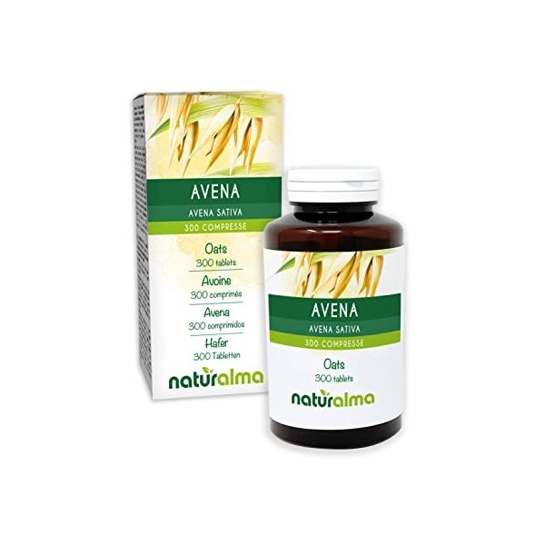 Avoine Avena sativa sommités Naturalma | 150 g | 300 comprimés de 500 mg | Complément alimentaire | Naturel et Végétalien