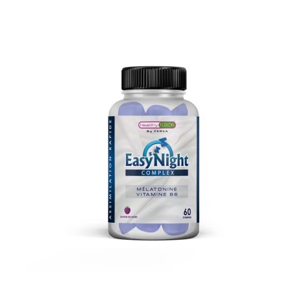 Easy Night | 100% pure Mélatonine + Vitamine B6 | Pour un sommeil profond et réparateur | Dormir comme jamais auparavant | Mé