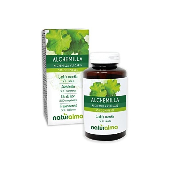 Alchémille commune Alchemilla vulgaris herbe Naturalma | 150 g | 300 comprimés de 500 mg | Complément alimentaire | Naturel