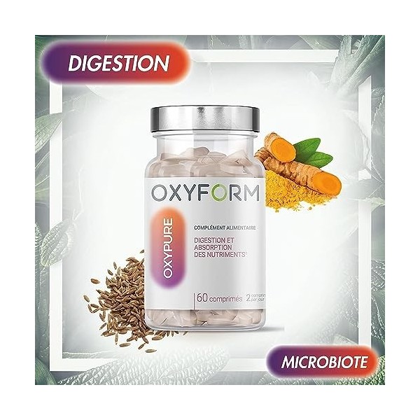 Laboratoires Oxyform I Complément Alimentaire Naturel Confort Digestif I Detox Flore Intestinale I Améliore Digestion, Transi