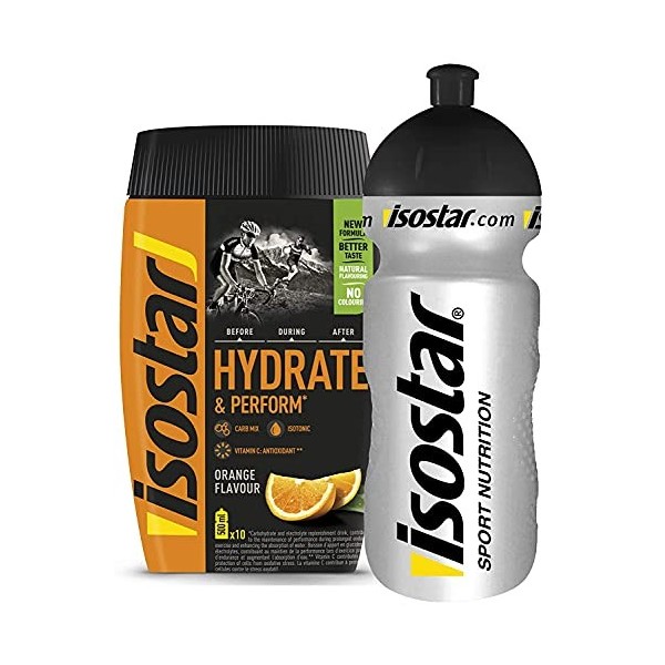 Isostar Hydrate & Perform Iso Drink - 400 g de poudre pour boisson isotonique - Poudre délectrolyte pour soutenir la perform