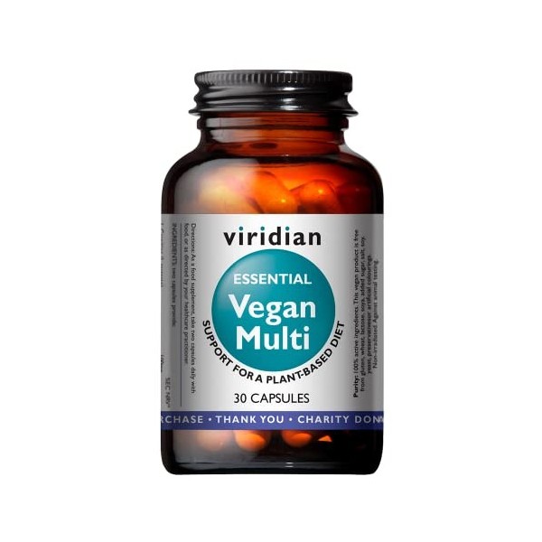 Viridian Vegan Multi Essential 30cap, Noir, Standard