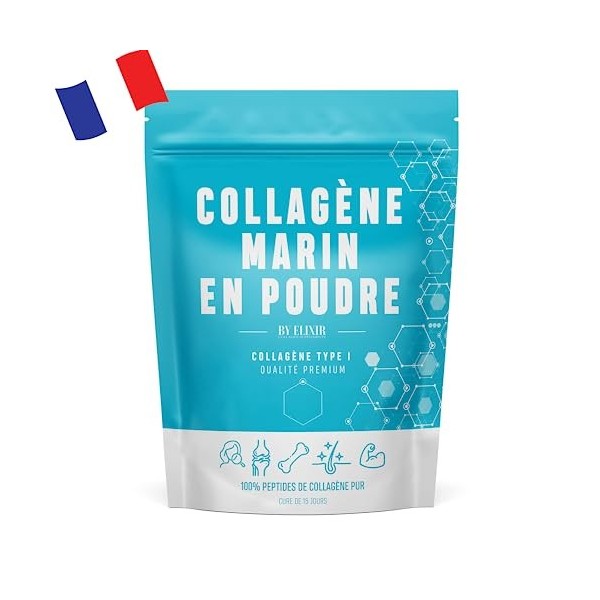 Collagène Marin Hydrolysé Type I en poudre - 150g Cure. Protéine en Compléments Alimentaires pour la Peau, Cheveux, Musculati