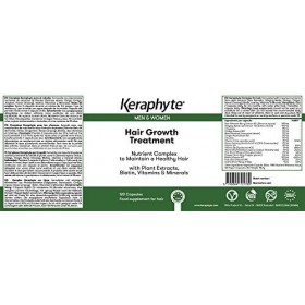 Keraphyte - Action Anti-Chute et Croissance des Cheveux | 120 Gélules | avec extraits de plantes, vitamines et minéraux dont 