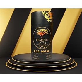 Gordon Watkins® Capsules de mousse de mer 1000 mg par jour | 60 gélules végétaliennes | Haute puissance | Vegan | Soutien i