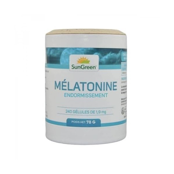 Mélatonine 1,9 mg - 240 gélules végétales | Format Gélule | Complément Alimentaire | Fabriqué en France