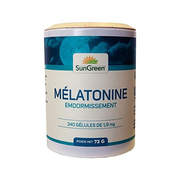 Mélatonine 1,9 mg - 240 gélules végétales | Format Gélule | Complément Alimentaire | Fabriqué en France