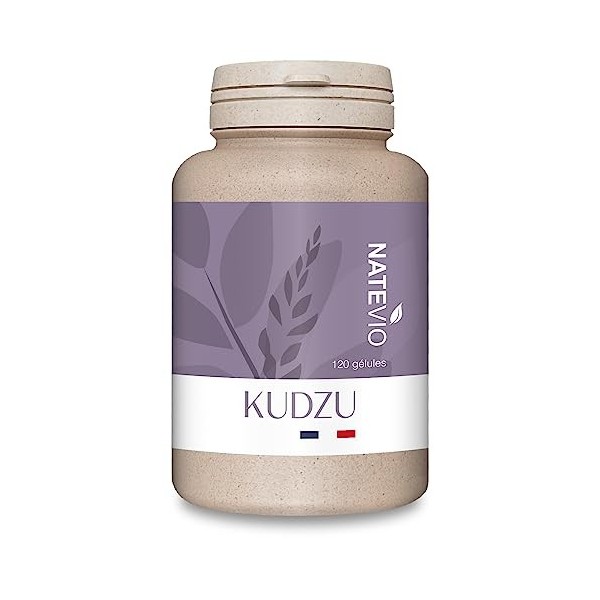 Kudzu - 120 gélules - Sevrage des addictions - Complément alimentaire pour le stress et surmenage - Action calmante - Fabriqu