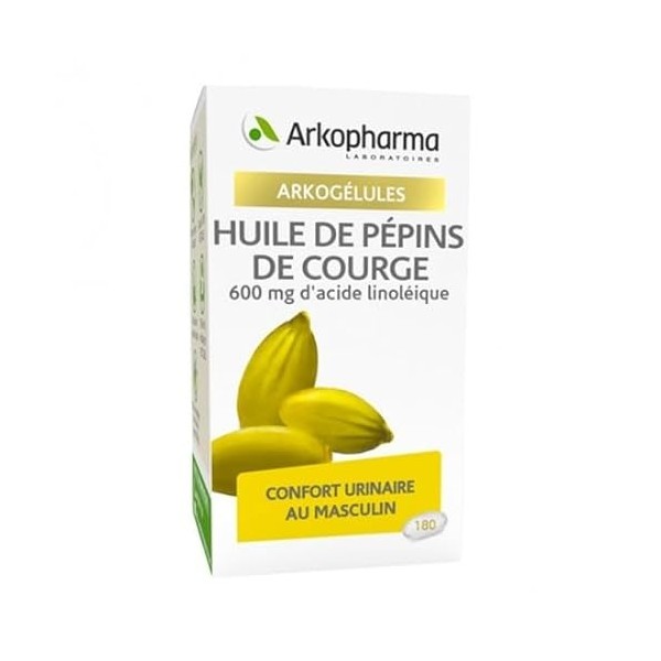 Arkopharma Arkogélules Huile de Pépins de Courge 180 Capsules