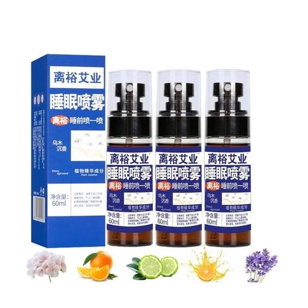 LEINOX WU Mu Chen Xiang Sleep Mist, Spray de Sommeil au Bois dagar débène, Le Spray de Sommeil Peut Vous Aider à Vous endor