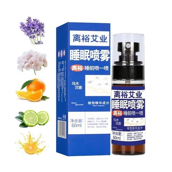 LEINOX WU Mu Chen Xiang Sleep Mist, Spray de Sommeil au Bois dagar débène, Le Spray de Sommeil Peut Vous Aider à Vous endor