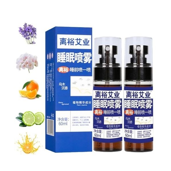 LEINOX WU Mu Chen Xiang Sleep Mist, Spray de Sommeil au Bois dagar débène, Le Spray de Sommeil Peut Vous Aider à Vous endor