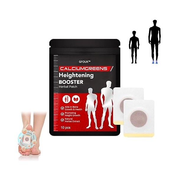 GFOUK CalciumGreens Heightening Booster Herbal Patch, 10PCS/pack for Women Men 5bag