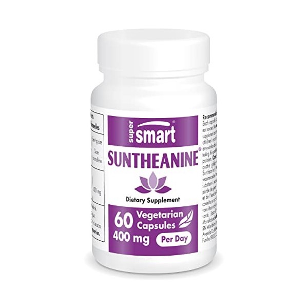 Suntheanine® - Aide à Favoriser un Etat de Relaxation Sans Somnolence - Contribue à Améliorer lAttention et la Concentration