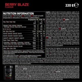 USN QHUSH Pre-Workout 20 servings Baies Blaze