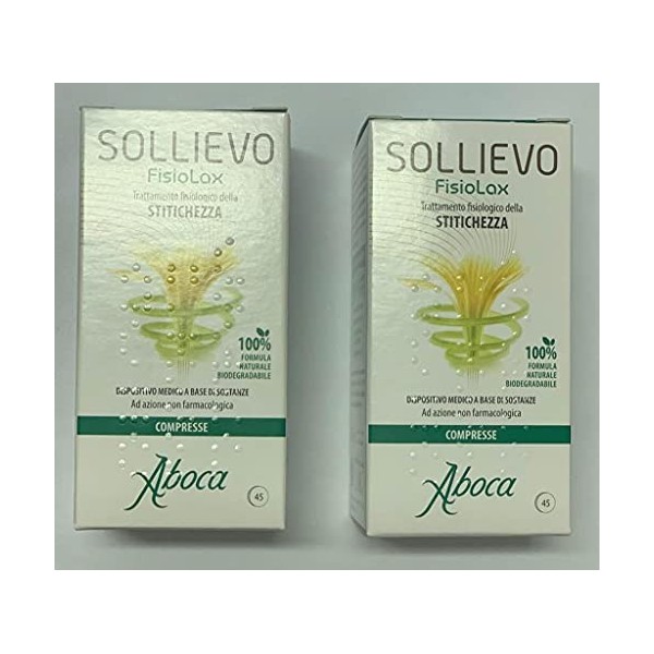 Aboca 2 x Sollievo Fisiolax 45 Comprimés pour le traitement pharmacovigilance