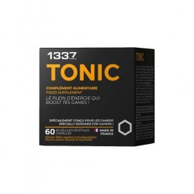 1337 TONIC • Complément Alimentaire Gaming • Cure 2 mois / 60 gélules 1/j • Fabriqué en France