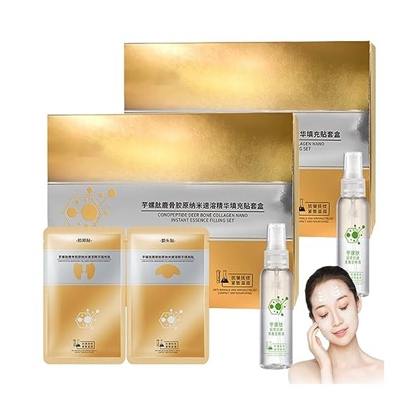 20 Ans Plus Jeune Après Utilisation Spiral Peptide Deer Bone Collagen Essence Kit, Spiropeptide Deer Collagen Essence Set, Co