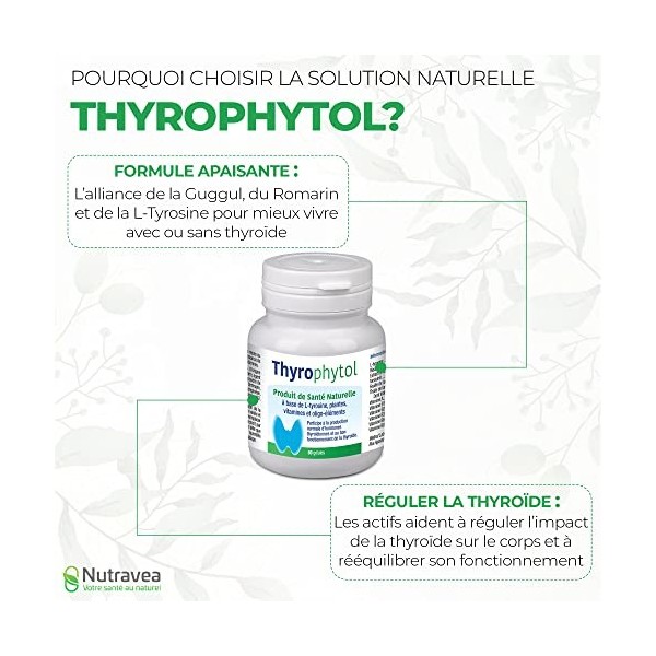 Thyrophytol - Complément Alimentaire à Base de L-Tyrosine, Plantes, Vitamines, Oligo-Éléments