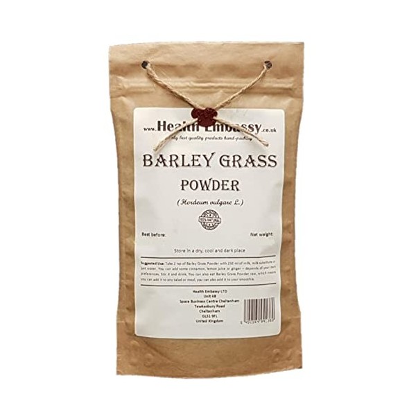 Herbe dOrge Poudre - Hordeum vulgare L - Barley Grass Powder Health Embassy 200g 