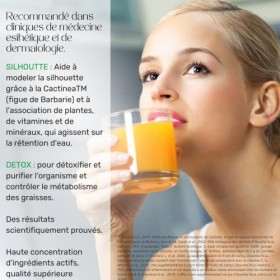 Unik Detox Slim | Détofixe et purifie le corps, rétention deau et contrôle du poids | Cactinea + Chardon Marie + Gingembre +