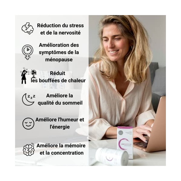 Bien-être émotionnel Unik | Anxiété, stress, supplément dhumeur | Ashwagandha KSM-66 + Safran + Tryptophane + Chrome Vitamin