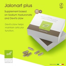 Jalonart Plus, Supplément à base dHyaluronate de Sodium et de Griffe du Diable, en gélules. Sans gluten - Non testé sur les 