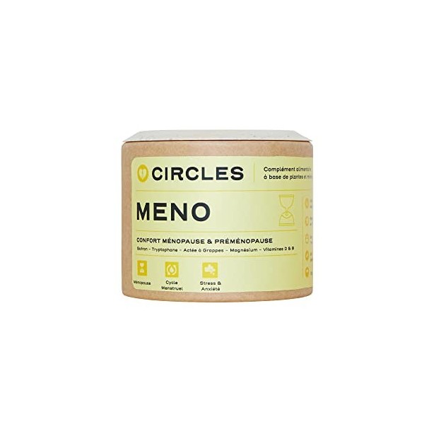 Circles MENO - Cure Préménopause & Ménopause - Complément Alimentaire à base de Plantes et Minéraux - Accompagne la Transitio