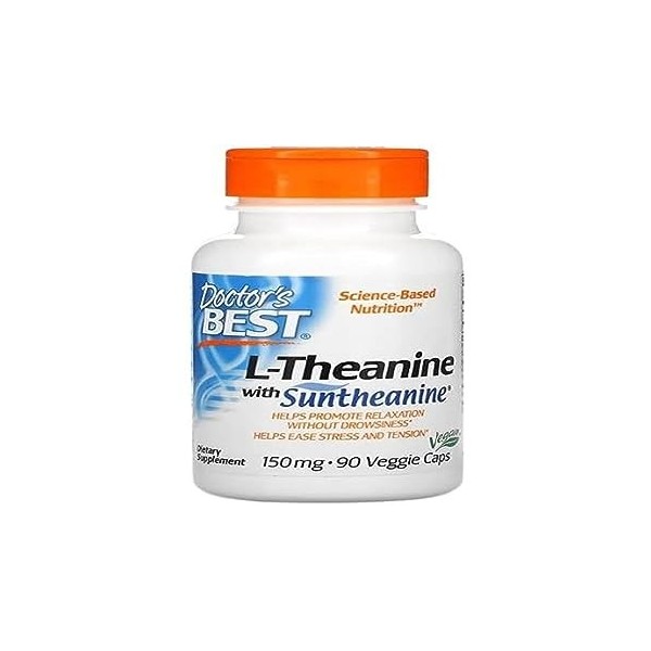 Doctors Best L-Theanine with Suntheanine 90 vcaps Complément alimentaire pour la relaxation et le soulagement du stress