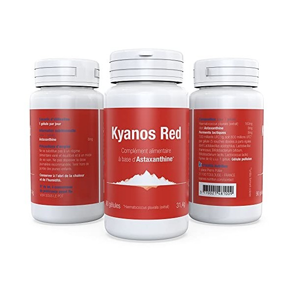 Kyanos Red - Complément alimentaire à base dAstaxanthine - Gélules