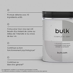 Bulk Complete Zen, Nootropique, 120 Gélules