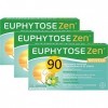 EuphytoseZen Complément Alimentaire, Stress, nervosité, difficultés de concentration, 3 pack de 30 Comprimés - 3 mois de prog