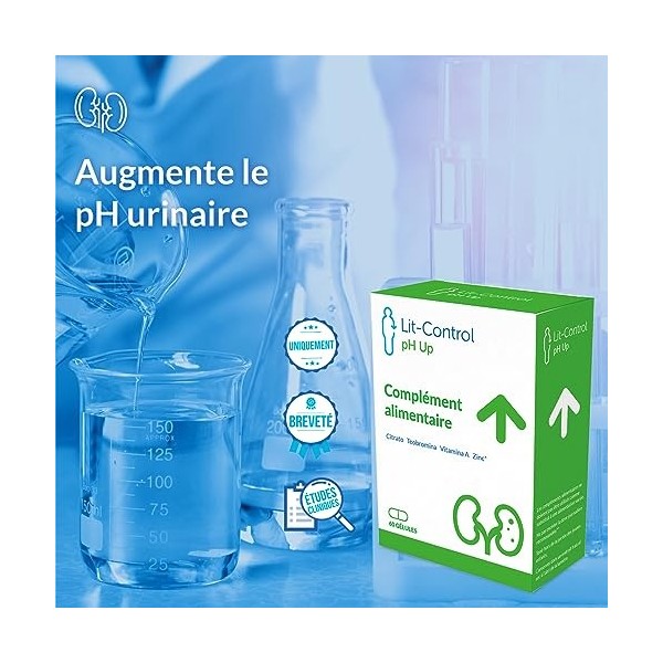 Devicare Lit-Control pH Up - Complément Alimentaire - Empêche la Cristallisation des Sels Urinaires - Calculs Rénaux - Augmen