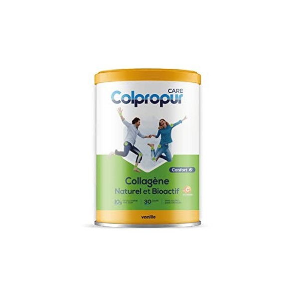 Collagène hydrolysé en poudre COLPROPUR | 30 jours | Vitamine C | Confort Os, Articulations, Muscles | Saveur Vanille