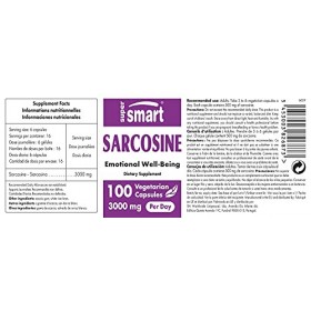 Sarcosine 3000 mg Par Jour - Bien-Être - Contribue à Atténuer les Troubles de lHumeur - Nootropique Protéinogène - Vegan - S