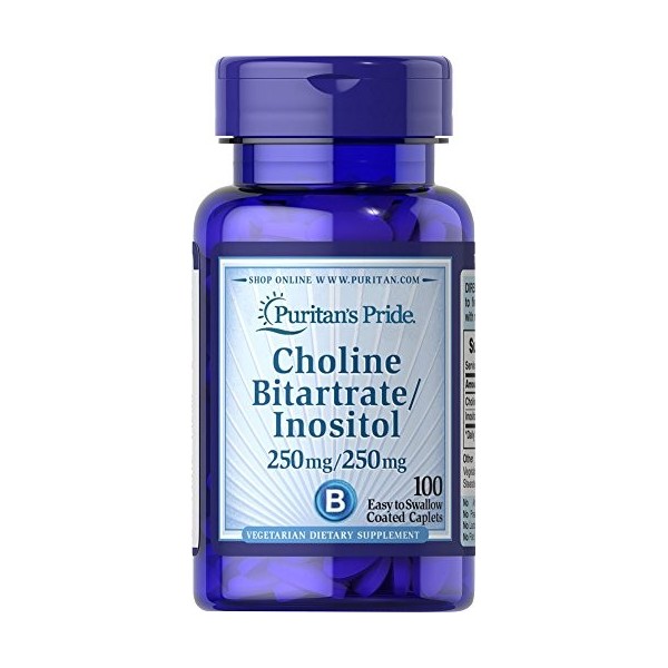 Choline Bitartrate Inosotol 250 mg /250 mg 100 Comprimes