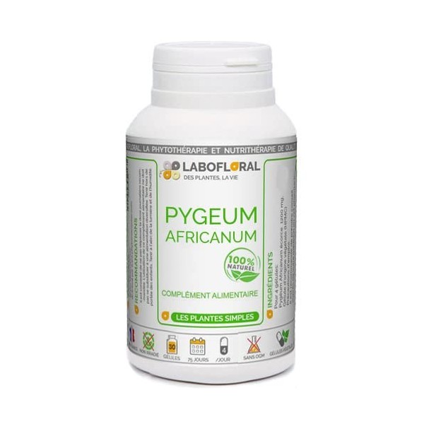 Pygeum Africanum Labofloral 300 gélules dosées à 250 mg - Complément alimentaire - Prostate - Fabriqué en france