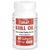 Huile de Krill 1180 mg/jour - Favorise une Pression Sanguine Normale - Naturellement Riche en Oméga 3 EPA et DHA , en Antiox