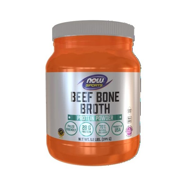 NOW Bone Broth, Beef Powder - 544G