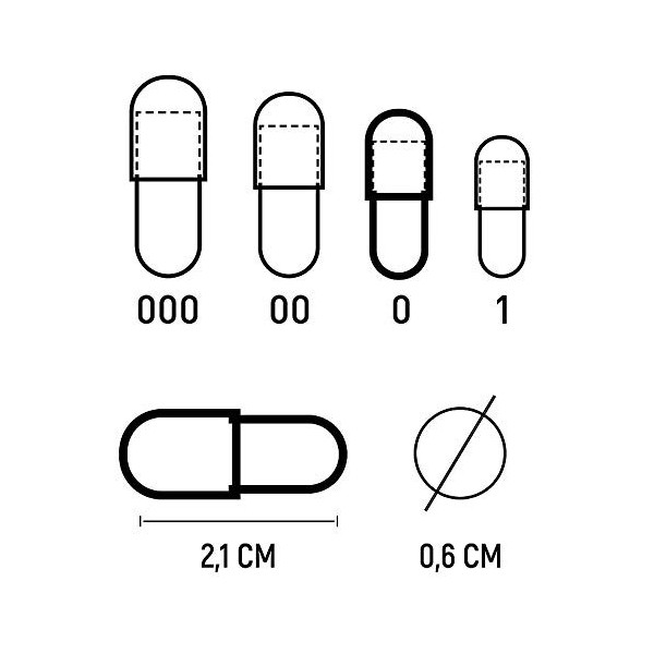 Capsules + 1000 capsules vides taille 0 | vegan séparé – pas besoin douvrir préalablement | Appareil de remplissage de capsu