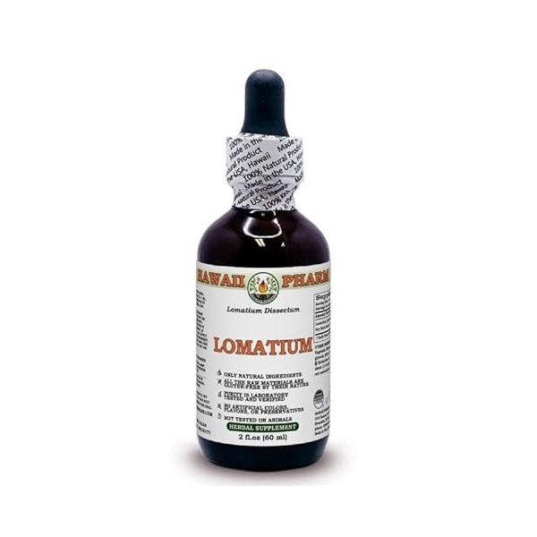 Lomatium Lomatium Dissectum racine sèche extrait liquide SANS ALCOOL Glycérite 60 ml