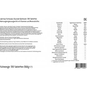 Jarrow Formulas, Glucose Optimizer, 120 Comprimés végétaliens, Testé en Laboratoire, Sans Gluten, Végétarien, Sans Soja, Sans